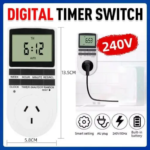 [V528-SOCKET-014824] 240V Digital Programmable Timer